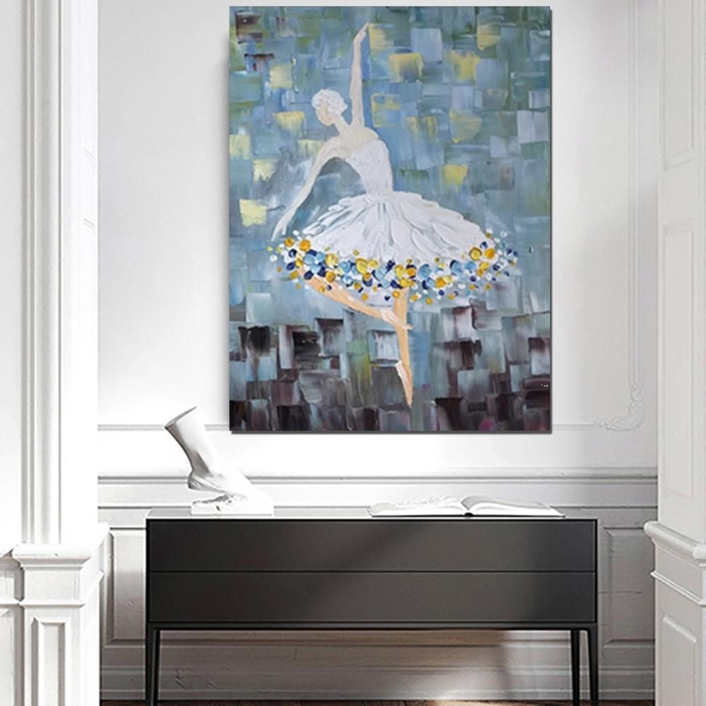 Abstract Acrylic Painting, Ballet Dancer Painting, Canvas Painting for –  Silvia Home Craft