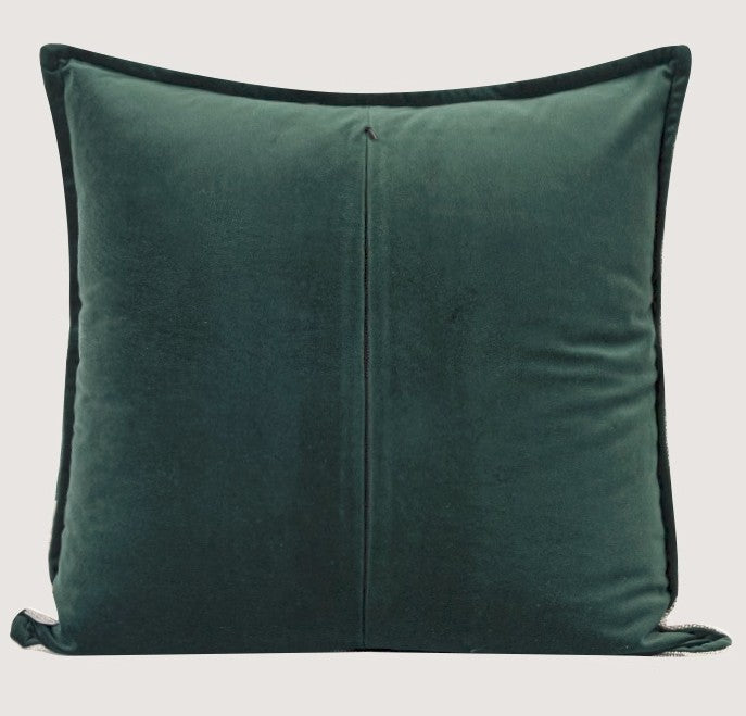 Large Green Square Modern Throw Pillows for Couch, Large Throw Pillow