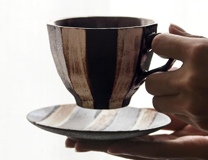 Handmade Pottery Coffee Cup, Cappuccino Coffee Mug, Large Capacity