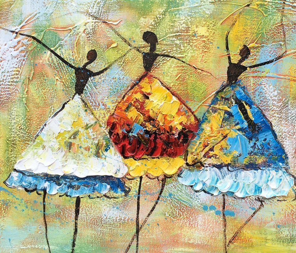 Abstract Acrylic Paintings, Ballet Dancer Painting, Canvas Painting fo – Art  Painting Canvas