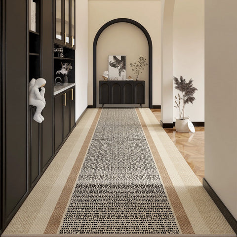 Extra Long Hallway Runners, Contepmorary Runner Rugs, Non Slip Modern Long Hallway Runners, Long Narrow Runner Rugs, Modern Entryway Runner Rug Ideas-Silvia Home Craft