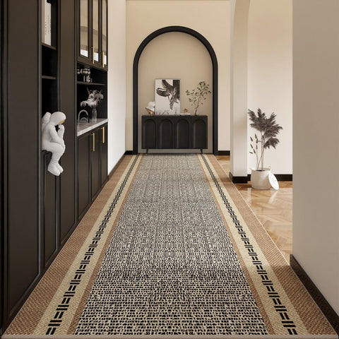 Extra Long Hallway Runners, Contepmorary Runner Rugs, Non Slip Modern Long Hallway Runners, Long Narrow Runner Rugs, Modern Entryway Runner Rug Ideas-Silvia Home Craft