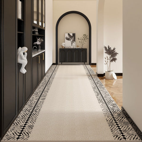 Extra Long Narrow Hallway Runners, Contepmorary Runner Rugs, Modern Entryway Runner Rug Ideas, Non Slip Modern Long Hallway Runners-Silvia Home Craft