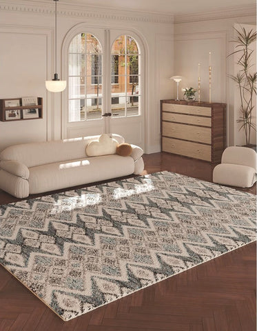 Modern Runner Rugs Next to Bed, Kitchen Runner Rugs, Bathroom Runner Rugs, Contemporary Runner Rugs for Living Room, Runner Rugs for Hallway-Silvia Home Craft