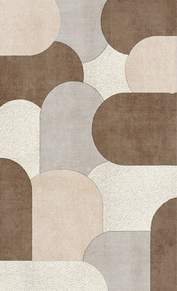 Modern Rugs for Dining Room, Abstract Geometric Modern Rugs, Contemporary Modern Rugs for Bedroom-Silvia Home Craft