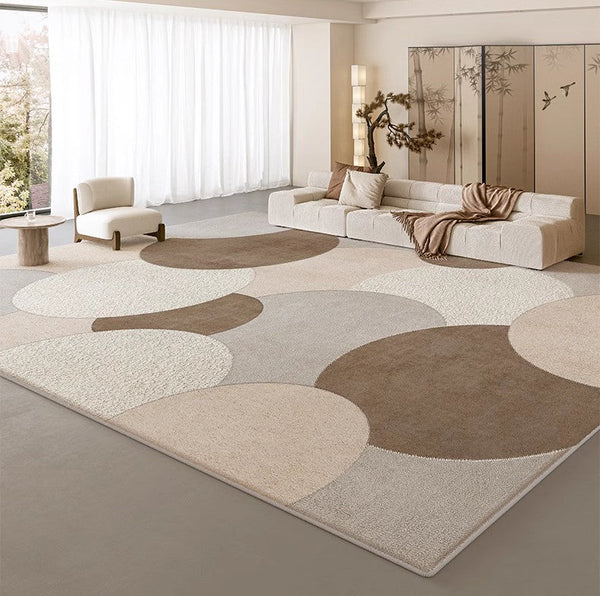 Bedroom Modern Rugs, Geometric Modern Rugs for Dining Room, Contemporary Area Rugs for Living Room-Silvia Home Craft