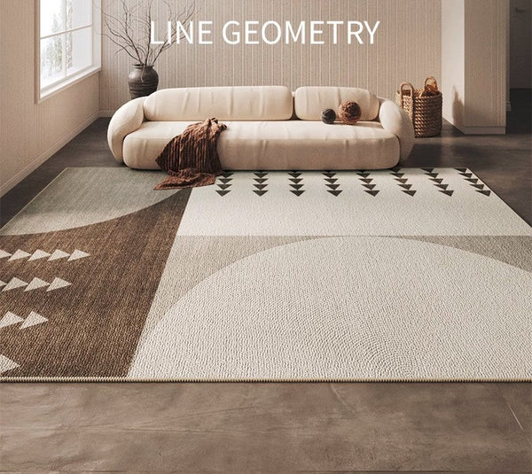 Large Geometric Modern Rus for Living Room, Modern Rug Ideas for Bedroom, Contemporary Area Rugs for Dining Room-Silvia Home Craft