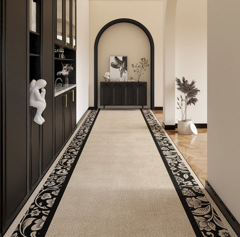 Modern Long Hallway Runners, Washable Entrance Hallway Runners, Extra Long Narrow Runner Rugs, Long Hallway Runners, Easy Care Entryway Runner Rug Ideas, Contepmorary Runner Rugs-Silvia Home Craft