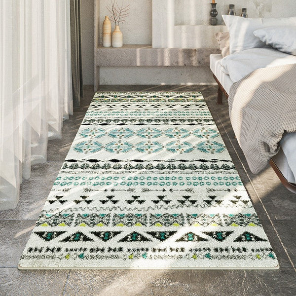 Hallway Runner Rugs, Contemporary Runner Rugs Next to Bed, Modern Runner Rugs for Entryway, Geometric Modern Rugs for Dining Room-Silvia Home Craft