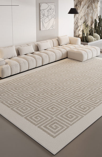 Large Area Rugs for Office, Modern Area Rug for Living Room, Bedroom Modern Floor Rugs, Contemporary Area Rugs for Dining Room-Silvia Home Craft