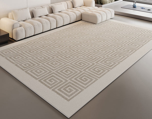 Large Area Rugs for Office, Modern Area Rug for Living Room, Bedroom Modern Floor Rugs, Contemporary Area Rugs for Dining Room-Silvia Home Craft