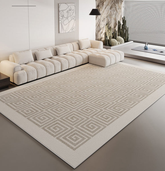 Large Area Rugs for Office, Modern Area Rug for Living Room, Bedroom Modern Floor Rugs, Contemporary Area Rugs for Dining Room-Silvia Home Craft