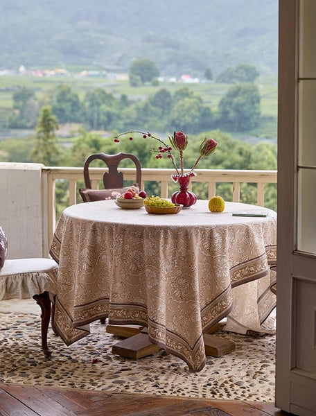 Farmhouse Table Cloth, Extra Large Rectangular Table Covers for Kitchen, Dining Room Flower Table Cloths, Square Tablecloth for Round Table-Silvia Home Craft