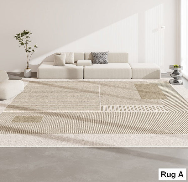 Extra Large Modern Rugs for Bedroom, Abstract Contemporary Modern Rugs for Living Room, Geometric Modern Rug Placement Ideas for Dining Room-Silvia Home Craft