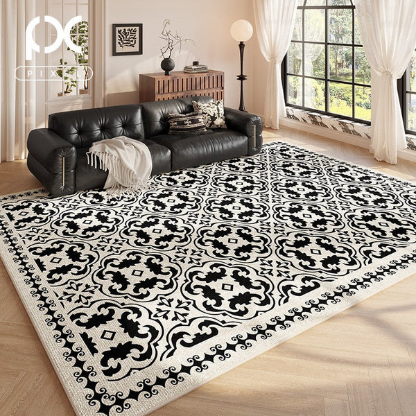 Large Modern Rugs for Living Room, Modern Rugs under Dining Room Table, Modern Carpets for Bedroom, French Style Modern Rugs Next to Bed-Silvia Home Craft