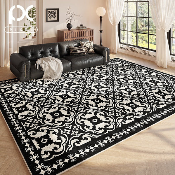 Modern Rugs under Dining Room Table, Modern Carpets for Bedroom, Large Modern Rugs for Living Room, French Style Modern Rugs Next to Bed-Silvia Home Craft