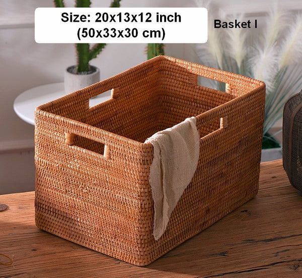 Storage Baskets for Toys, Rectangular Storage Basket for Shelves, Storage Basket with Lid, Storage Baskets for Bathroom, Storage Baskets for Clothes-Silvia Home Craft