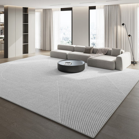 Modern Rug Ideas for Bedroom, Contemporary Area Rugs for Dining Room, Geometric Modern Rug Placement Ideas for Living Room-Silvia Home Craft