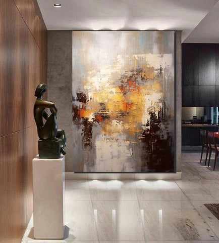 Simple Modern Art, Wall Art Paintings, Buy Paintings Online, Simple Abstract Painting, Large Paintings for Bedroom, Bedroom Wall Art Paintings-Silvia Home Craft