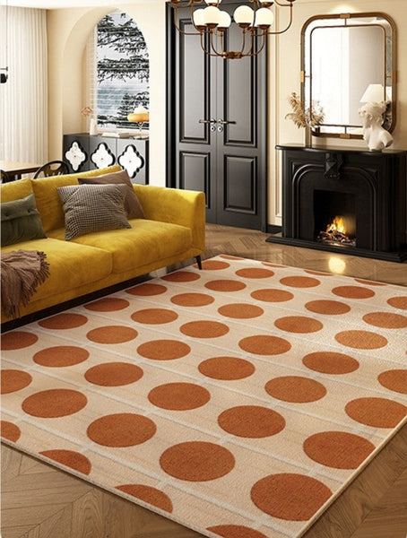 Bedroom Floor Rugs, Mid Century Modern Rug for Living Room, Geometric Contemporary Rugs for Dining Room, Modern Rugs for Living Room-Silvia Home Craft