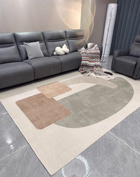 Abstract Geometric Modern Rugs, Contemporary Modern Rugs for Living Room, Modern Rugs for Dining Room, Bedroom Modern Rugs-Silvia Home Craft