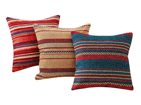 Bohemian Decorative Sofa Pillows, Geometric Pattern Chenille Throw Pillow for Couch, Decorative Throw Pillows-Silvia Home Craft