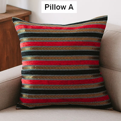 Decorative Throw Pillows for Living Room, Bohemian Style Chenille Pillow Cover, Bohemian Decorative Sofa Pillows-Silvia Home Craft