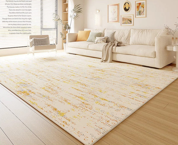 Washable Kitchen Area Rugs, Contemporary Rugs for Living Room, Large Modern Rugs for Dining Room, Modern Rugs Next to Bed-Silvia Home Craft