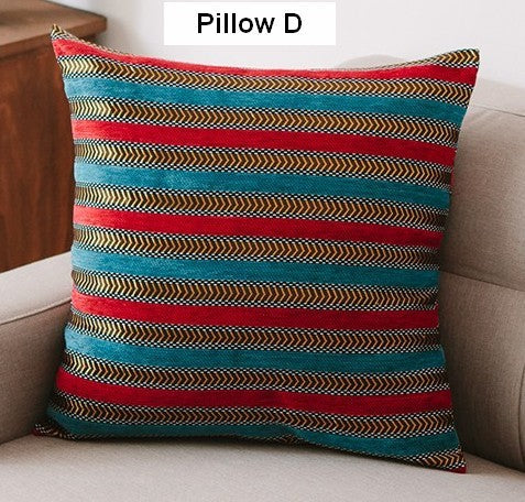 Decorative Throw Pillows for Living Room, Bohemian Style Chenille Pillow Cover, Bohemian Decorative Sofa Pillows-Silvia Home Craft