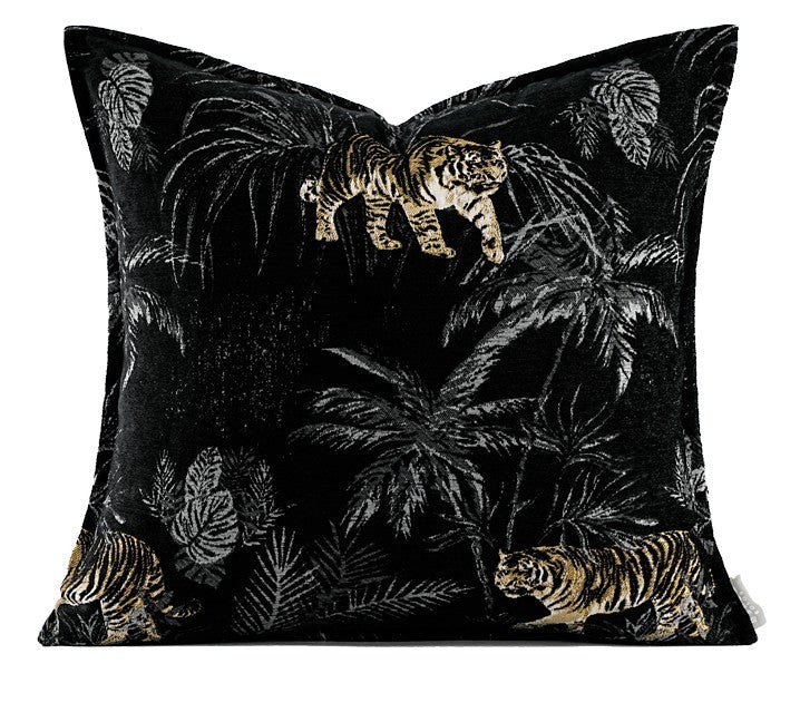 Forest Jungle Tiger Pattern Decorative Pillow Covers, Large Modern Sofa Pillow Cases, Modern Pillows for Couch, Abstract Decorative Throw Pillows for Living Room-Silvia Home Craft