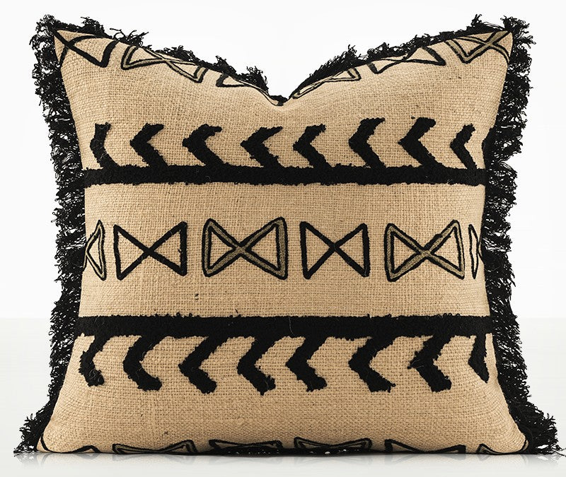 Ethnic Square Modern Throw Pillows for Couch, Contemporary Modern Sofa Pillows, Decorative Throw Pillows for Bedroom, Large Throw Pillow for Interior Design-Silvia Home Craft