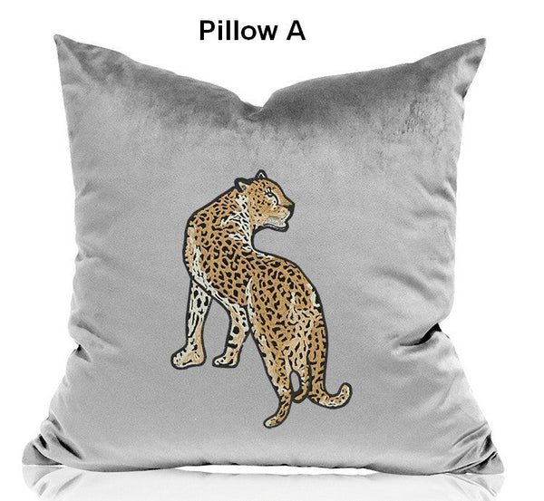 Cheetah Decorative Throw Pillows, Decorative Pillows for Living Room, Modern Sofa Pillows, Contemporary Throw Pillows-Silvia Home Craft