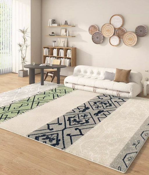 Abstract Area Rugs for Living Room, Modern Rugs for Dining Room, Modern Runner Rugs for Hallway, Thick Contemporary Area Rugs Next to Bed-Silvia Home Craft