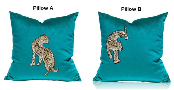 Decorative Pillows for Living Room, Modern Sofa Pillows, Cheetah Decorative Throw Pillows, Contemporary Throw Pillows-Silvia Home Craft