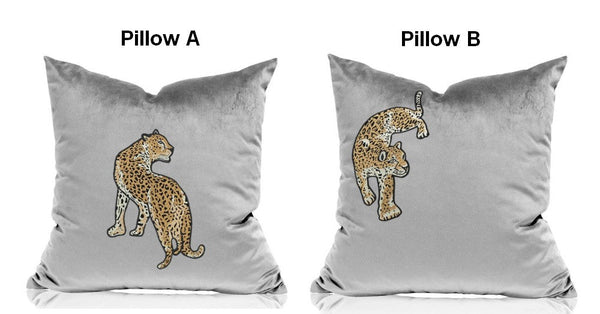 Cheetah Decorative Throw Pillows, Decorative Pillows for Living Room, Modern Sofa Pillows, Contemporary Throw Pillows-Silvia Home Craft