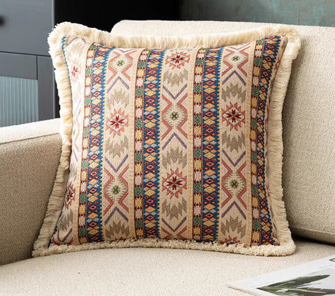 Unique Decorative Throw Pillows, Bohemian Decorative Sofa Pillows for Living Room, Extra Large Modern Geometric Pillows, Oriental Throw Pillow for Couch-Silvia Home Craft