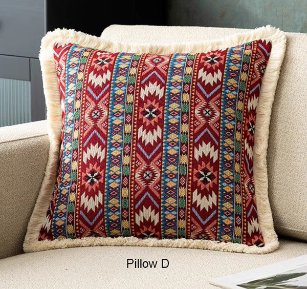 Bedroom Decorative Throw Pillows, Bohemian Decorative Sofa Pillows for Living Room, Extra Large Modern Geometric Pillows, Oriental Throw Pillow for Couch-Silvia Home Craft