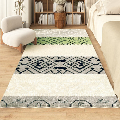 Contemporary Runner Rugs for Living Room, Thick Modern Runner Rugs Next to Bed, Hallway Runner Rugs, Bathroom Runner Rugs, Kitchen Runner Rugs-Silvia Home Craft