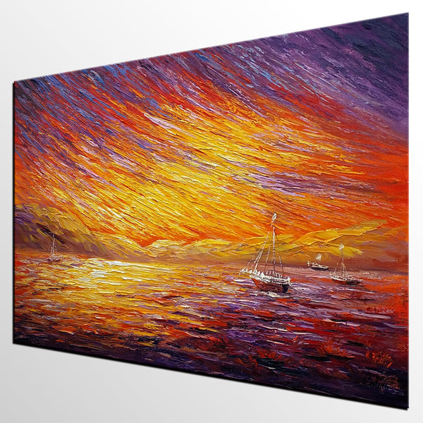 Canvas Art, Original Wall Art, Landscape Painting, Abstract Art, Custom Extra Large Oil Painting-Silvia Home Craft