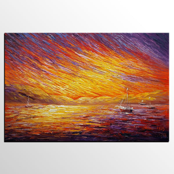 Canvas Art, Original Wall Art, Landscape Painting, Abstract Art, Custom Extra Large Oil Painting-Silvia Home Craft