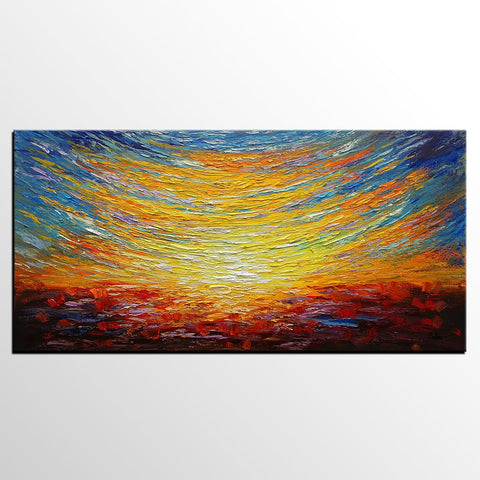 Canvas Art, Abstract Painting, Landscape Painting, Canvas Art, Custom Extra Large Wall Art-Silvia Home Craft