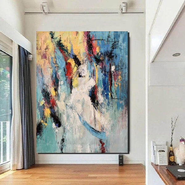 Palette Knife Paintings, Acrylic Paintings on Canvas, Large Paintings Behind Sofa, Abstract Painting for Living Room, Bedroom Modern Wall Art Paintings-Silvia Home Craft