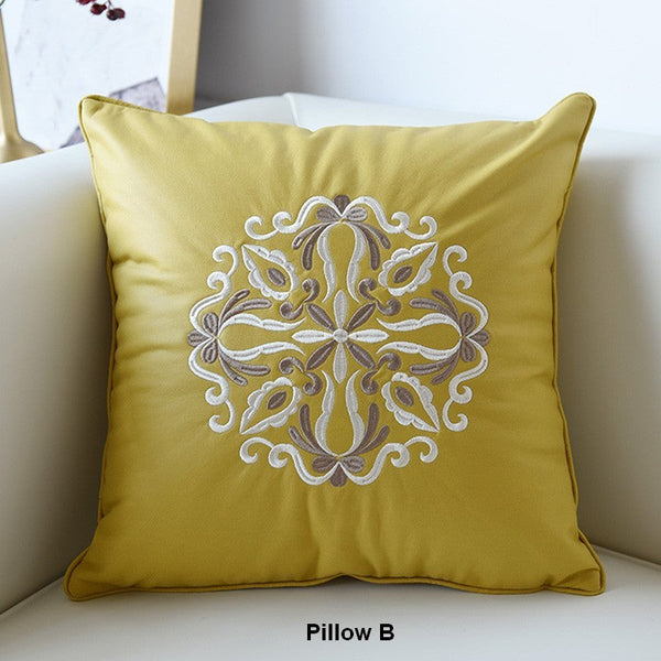 Contemporary Decorative Pillows, Modern Throw Pillows, Decorative Flower Pattern Throw Pillows for Couch, Modern Sofa Pillows-Silvia Home Craft