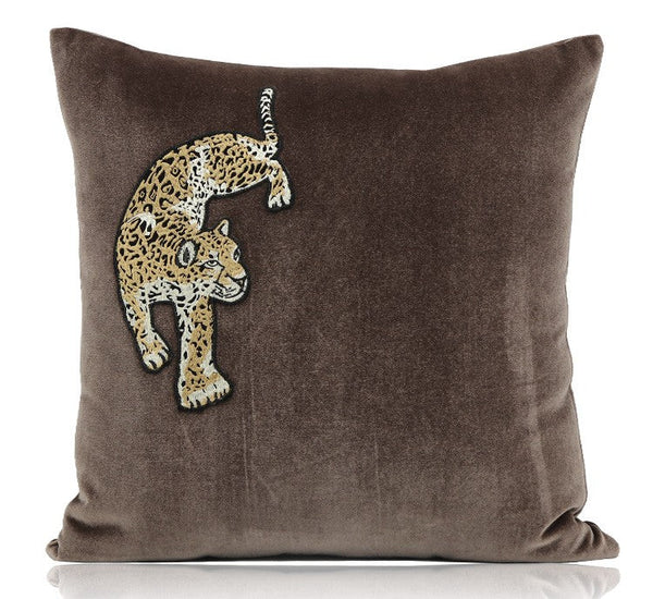 Modern Sofa Pillows, Contemporary Throw Pillows, Cheetah Decorative Throw Pillows, Decorative Pillows for Living Room-Silvia Home Craft