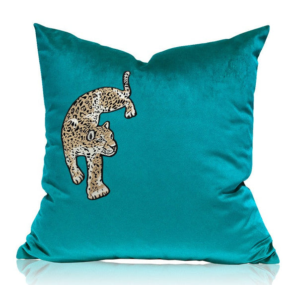 Decorative Pillows for Living Room, Modern Sofa Pillows, Cheetah Decorative Throw Pillows, Contemporary Throw Pillows-Silvia Home Craft