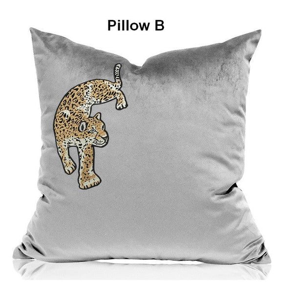 Cheetah Decorative Throw Pillows, Decorative Pillows for Living Room, Modern Sofa Pillows, Contemporary Throw Pillows-Silvia Home Craft