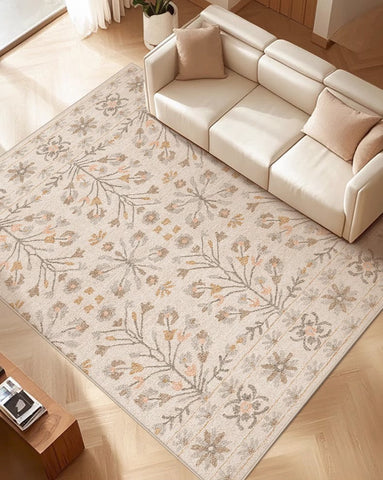 Modern Rugs for Living Room, Flower Pattern Modern Rugs for Farmhouse, Bedroom Modern Rugs, Modern Rugs for Dining Room-Silvia Home Craft