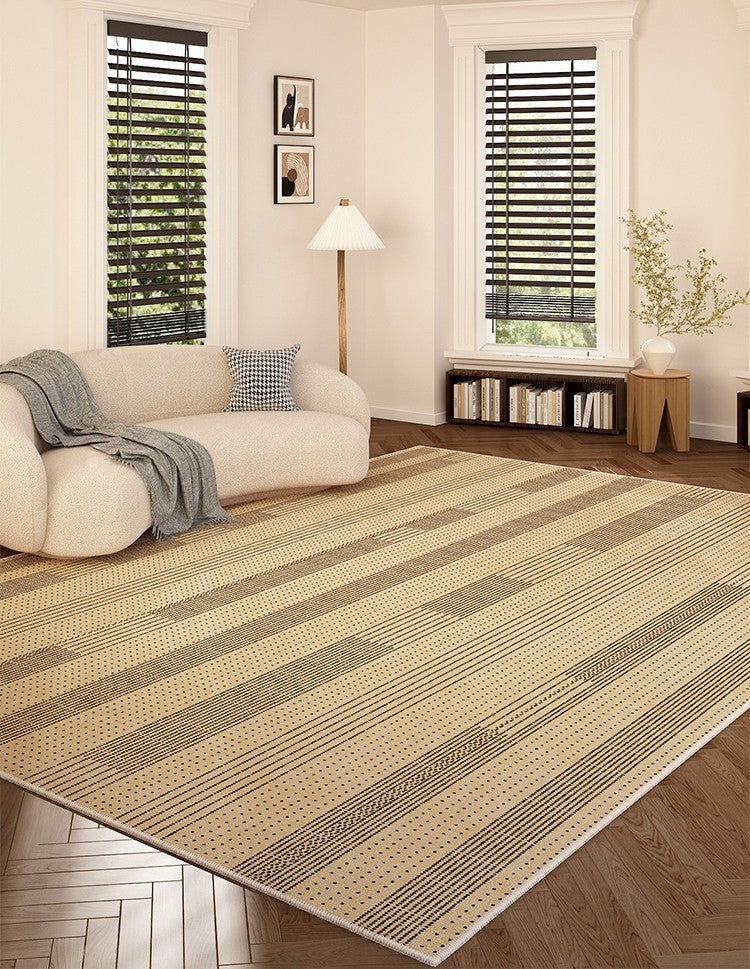 Rectangular Modern Rugs under Sofa, Dining Room Floor Carpets, Bedroom Contemporary Soft Rugs, Mid Century Modern Rugs in Living Room-Silvia Home Craft