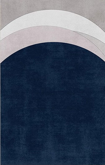 Abstract Blue Contemporary Modern Rugs in Bedroom, Dining Room Floor Carpets, Large Modern Living Room Rugs, Geometric Modern Area Rugs-Silvia Home Craft