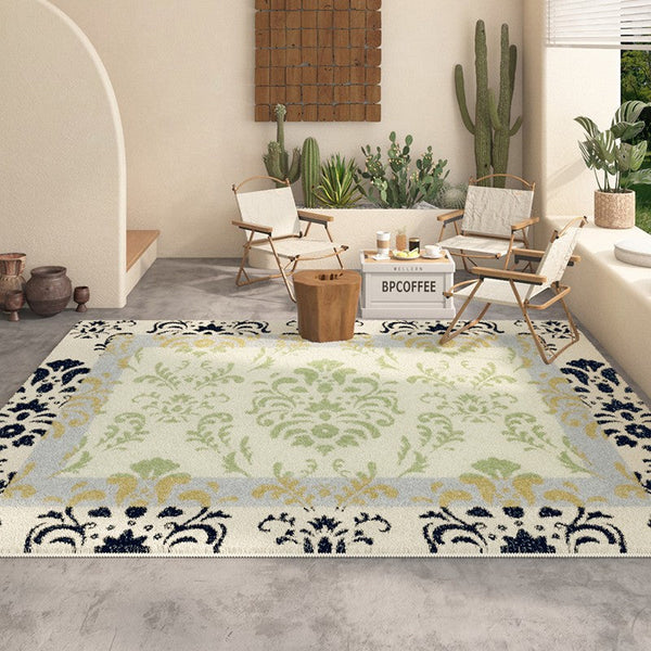 Entryway Modern Runner Rugs, Soft Contemporary Area Rugs Next to Bed, Abstract Area Rugs for Living Room, Modern Rugs for Dining Room-Silvia Home Craft